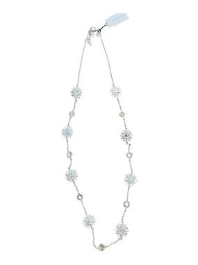 Talbots Silver Necklace with Silver Snowflake Stations